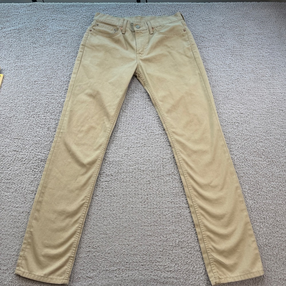 Levis 511 Slim Fit Khaki Tan Twill Pants Mens 32x34 09145-0002